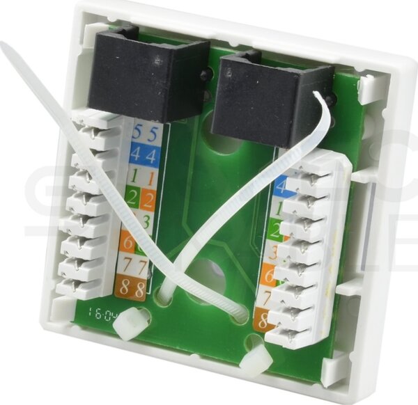 Zásuvka NEKU CAT6 UTP 2 x RJ45 na omítku bílá