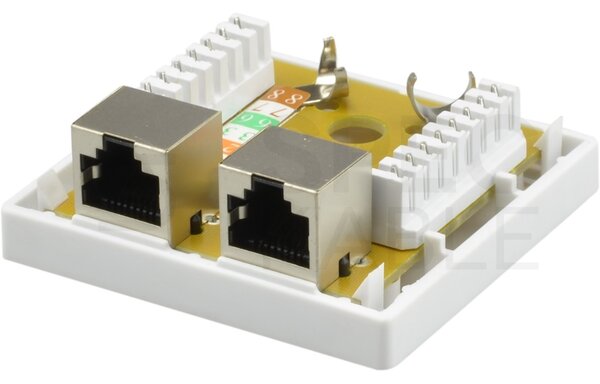 Zásuvka NEKU CAT5E FTP 2 x RJ45 na omítku bílá