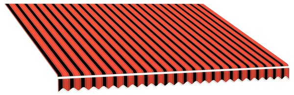 Plachta na markýzu plátěná oranžovo-hnědá 350 x 250 cm