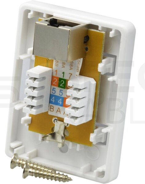 Zásuvka NEKU CAT5E FTP 1 x RJ45 na omítku bílá