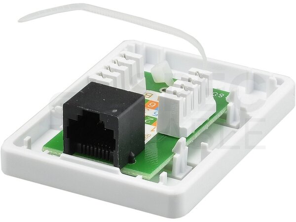 Zásuvka NEKU CAT6 UTP 1 x RJ45 na omítku bílá