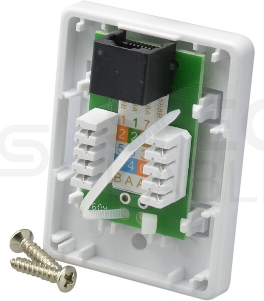 Zásuvka NEKU CAT6 UTP 1 x RJ45 na omítku bílá