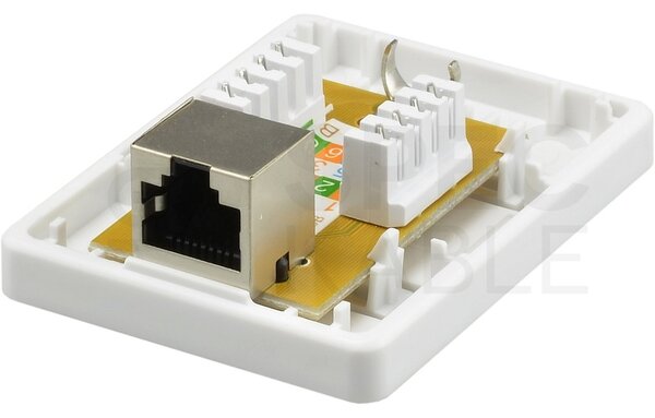 Zásuvka NEKU CAT5E FTP 1 x RJ45 na omítku bílá