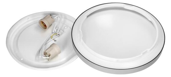 Stropní svítidlo ORNO SELENE CL/2XE27-10/G, 2xE27, max. 2x60W IP54, průměr 30,5cm, šedá