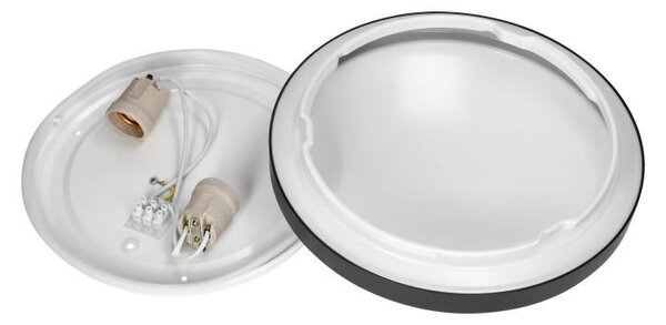 Stropní svítidlo ORNO SELENE CL/2XE27-10/B, 2xE27, max. 2x60W IP54, průměr 30,5cm, černá