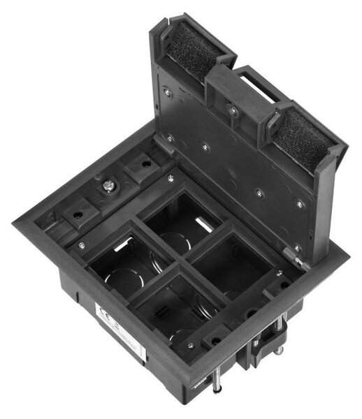 Podlahové pouzdro pro zásuvkové moduly ORNO OR-GP-9201/P, tm. šedá