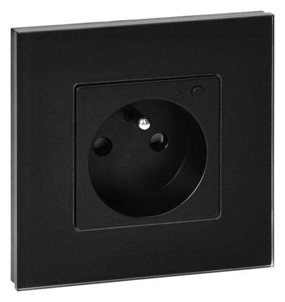 Chytrá zásuvka s TUYA ORNO OR-SH-17205/B Smart Home, černá pod omítku