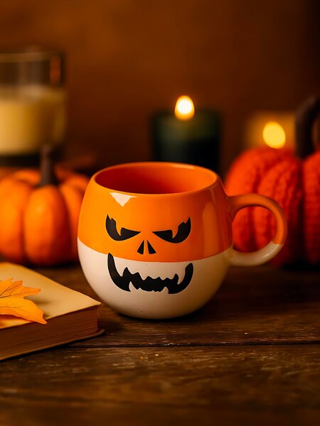 Sinsay - Hrnek s halloweenským motivem - oranžová