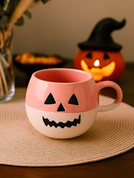 Sinsay - Hrnek s halloweenským motivem - pastelová růžová