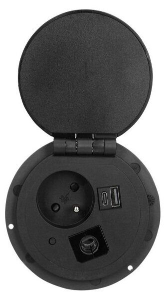 Zásuvka vestavná ORNO OR-GM-9015/B 1 zásuvka 2 USB (A+C), černá