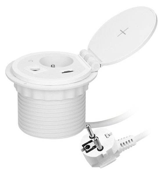 Zásuvka vestavná ORNO OR-GM-9015/W 1 zásuvka 2 USB (A+C), bílá