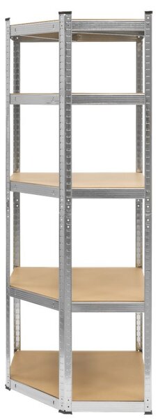 Skladový regál rohový REBEL RB-1254 180x40x70, kovový zinkovaný