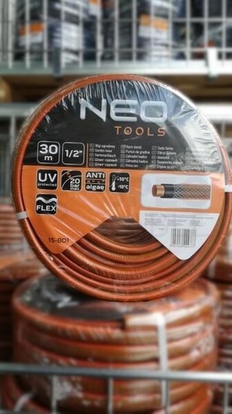 Zahradní hadice NEO 1/2" oranžová, 4vrstvá, 20 barů, Economic 30m