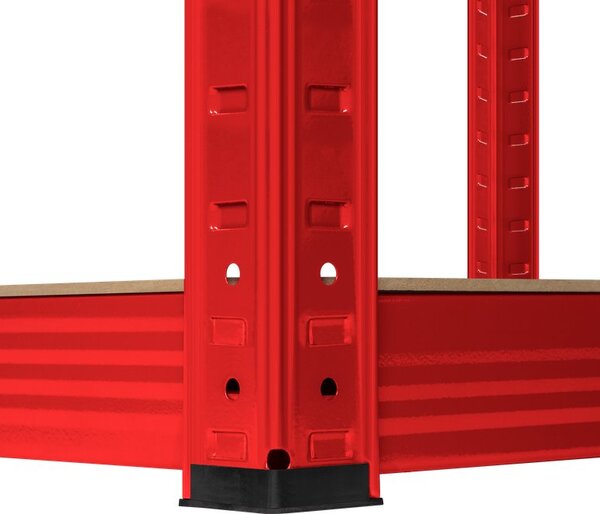 Skladový regál REBEL RB-1251R 180x90x40, červený