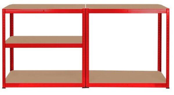 Skladový regál REBEL RB-1251R 180x90x40, červený