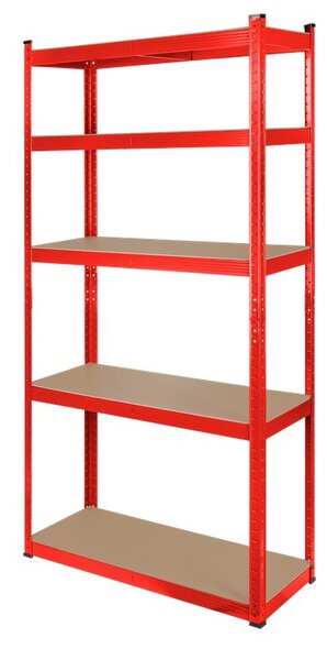 Skladový regál REBEL RB-1251R 180x90x40, červený