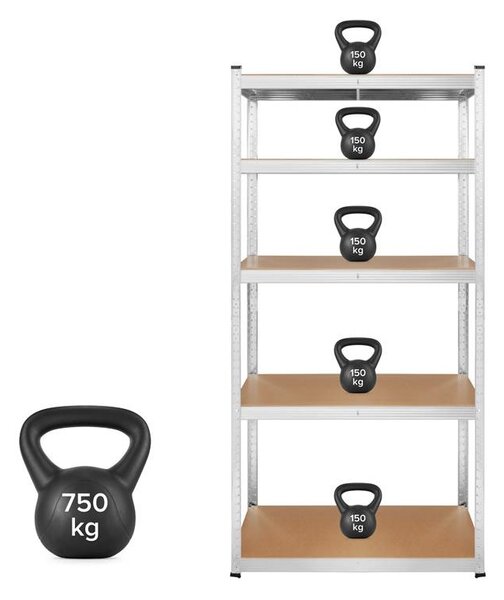 Skladový regál REBEL RB-1251BL 180x90x40, modrý