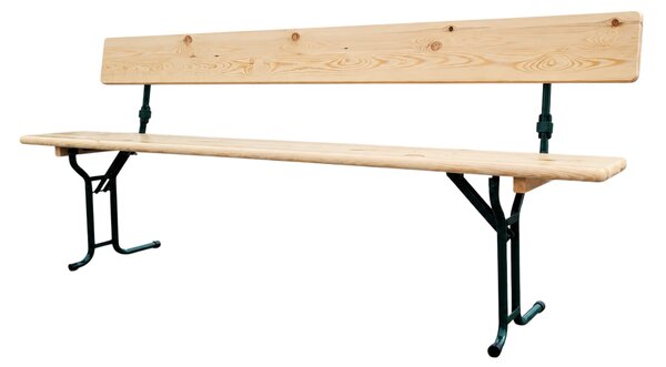 Pivní lavice LUX s opěrkou 220x25 cm – masiv borovice