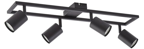 Stropní Lampa Lindby, Bravius, stmívatelné, Černá, Obývací pokoj, Kov