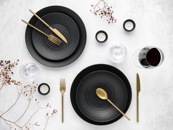 KOMBINOVANÁ SOUPRAVA, 24dílné, kamenina Creatable - Online Only nádobí, Online Only