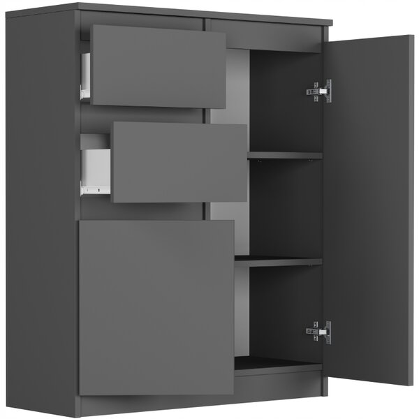Komoda Resmus (antracit). Akce -10%