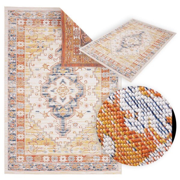 Šňůrkový oboustranný koberec ECHO REGAL Ochre