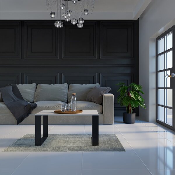 Konferenční stolek LOFT MODERN Bílá + černá