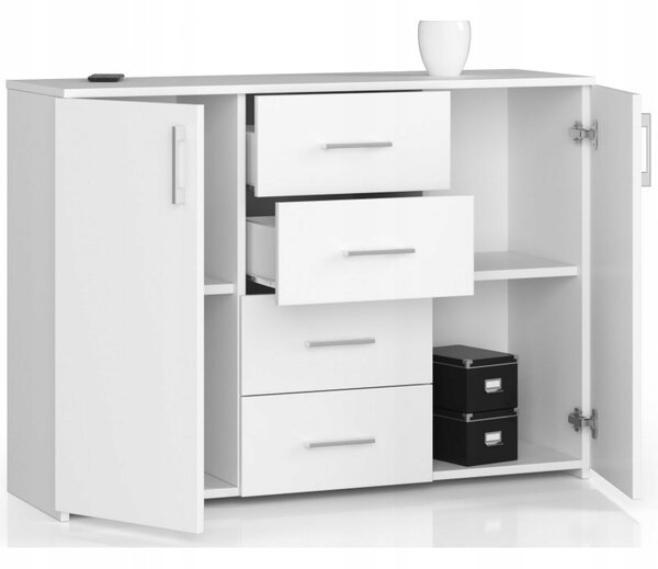 Komoda Unedia (bílá). Akce -13%