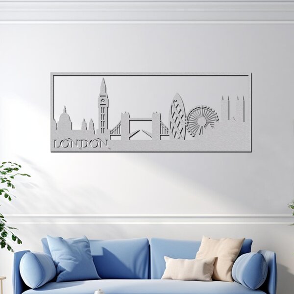 Dřevěná dekorace LONDÝN | Rozměry (cm): 40x16 | Zvolte barvu dekoru: Černá