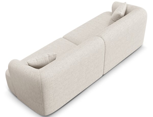 -25 % Dny MOMENTI– Cosmopolitan Design Světle béžová čalouněná čtyřmístná pohovka Campi 255 cm