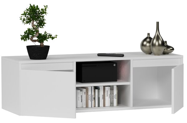 TV stolek/skříňka Rivana (bílá). Akce -16%