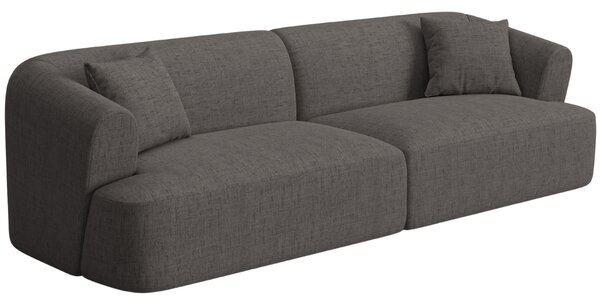 -25 % Dny MOMENTI– Cosmopolitan Design Šedá čalouněná čtyřmístná pohovka Campi 255 cm