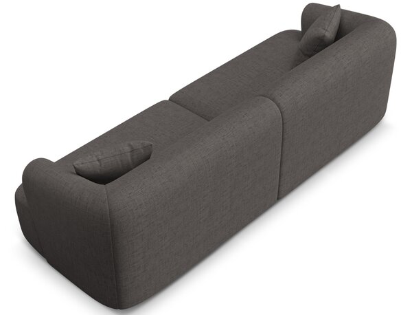 -25 % Dny MOMENTI– Cosmopolitan Design Šedá čalouněná čtyřmístná pohovka Campi 255 cm