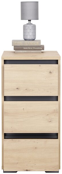 NOČNÍ STOLEK, antracitová, barvy dubu, 40/79/48 cm Carryhome