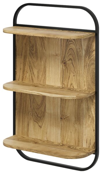 REGÁL DO KOUPELNY, přírodní barvy, černá, 51/81/20 cm Livetastic - Koupelnové série, Online Only