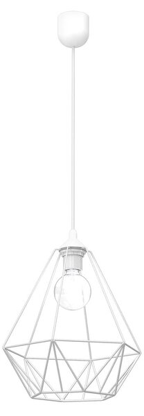 Závěsné svítidlo Basket, 1x bílé drátěné stínítko, w