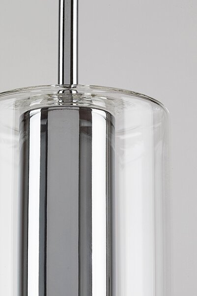 Rabalux Esta závěsné svítidlo 1x40 W chrom-průhledná 72048