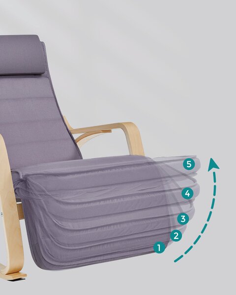 HOUPACÍ ŽIDLE, textil, kompozitní dřevo, tmavě šedá - Křesla klasická, Online Only