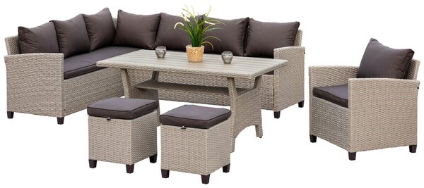 ZAHRADNÍ SEDACÍ SOUPRAVA 18dílné, kov, plast, textil Gardenson - Online Only zahradní nábytek, Online Only