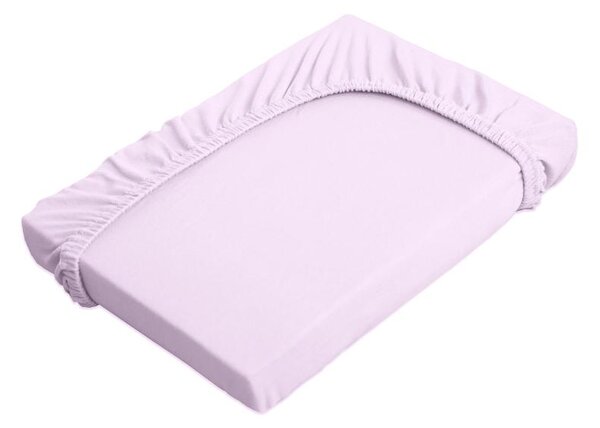 Napínací prostěradlo JERSEY ELASTIC LYCRA světle fialová výška matrace do 30 cm 90 x 200 cm