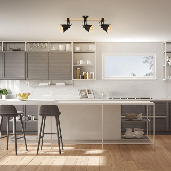BRILO 2406-035 Bodové svítidlo 68 cm 3x E27 40W černá - BRILO