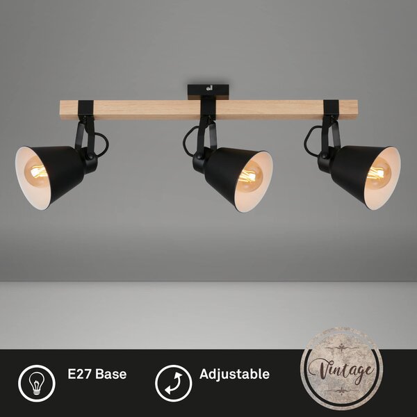 BRILO 2406-035 Bodové svítidlo 68 cm 3x E27 40W černá - BRILO