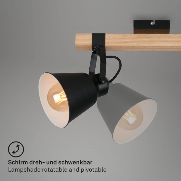 BRILO 2406-035 Bodové svítidlo 68 cm 3x E27 40W černá - BRILO