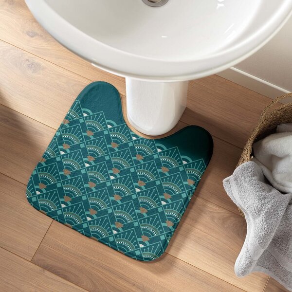 WC koupelnová předložka v petrolejové barvě 45x45 cm Imperia – douceur d'intérieur
