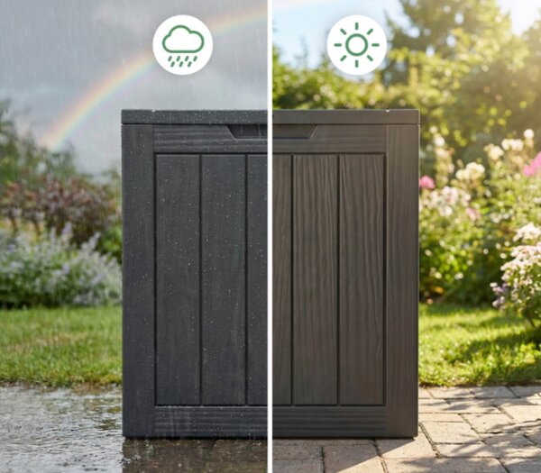 Zahradní úložný box černý 117 L