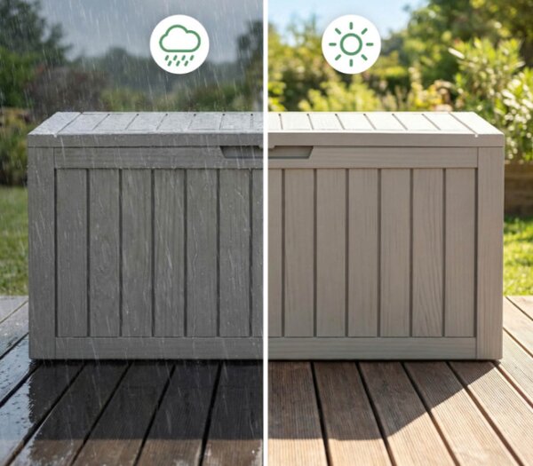 Zahradní úložný box šedý 272 L