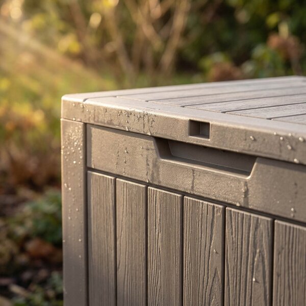 Zahradní úložný box šedý 117 L
