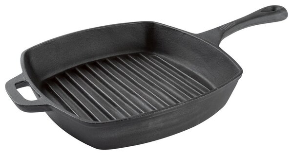 Grillmeister Litinová pánev, Ø 34cm / Litinová grilovací pánev, 44 x 25,5 cm (pánev na pečení) (100350945001)