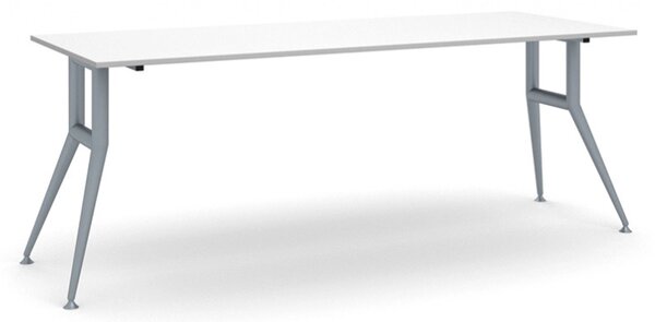 Jednací kancelářský stůl WIDE, 220x80 cm, bílá