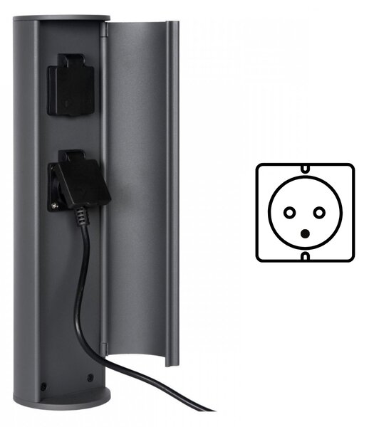Lucide 27849/02/29 zahradní sloupek se zásuvkami Powerpoint 2x230V